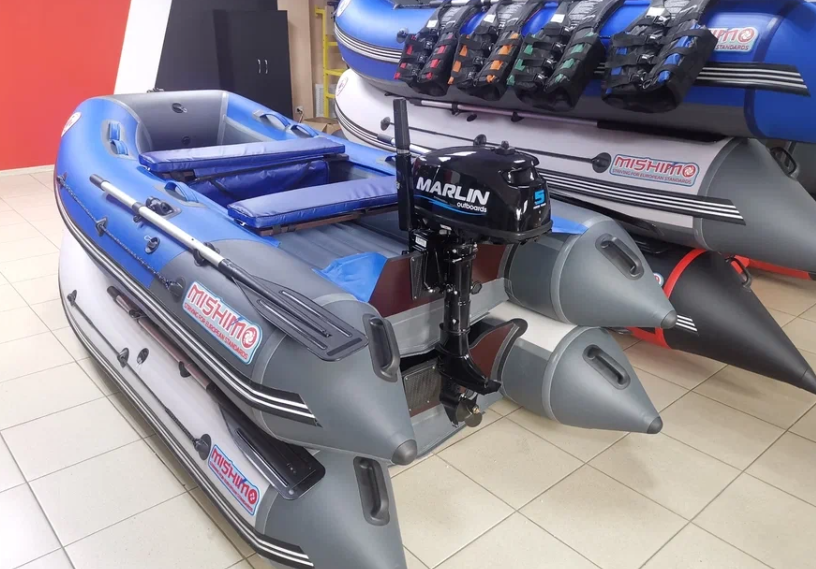 КОМПЛЕКТ ЛОДКА MISHIMO LITE 315 + МОТОР 5л.с в Владимире