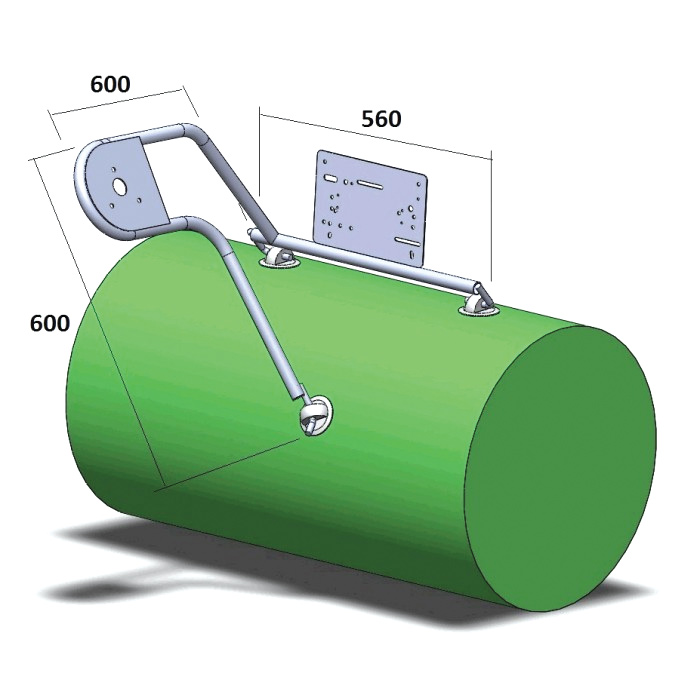 Стойка рулевая с креплением на баллон надувной лодки 25мм в Владимире