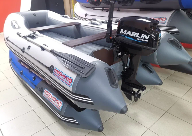 КОМПЛЕКТ ЛОДКА MISHIMO LITE 350 + МОТОР 9,8 Л.С. в Владимире