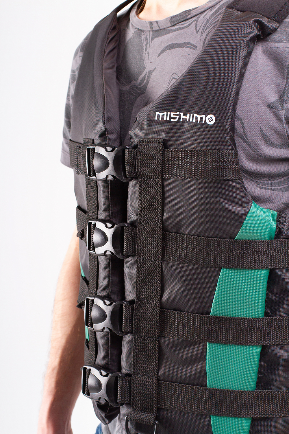 Жилет спасательный MISHIMO PRO Премиум качества Черно-зеленый в Владимире