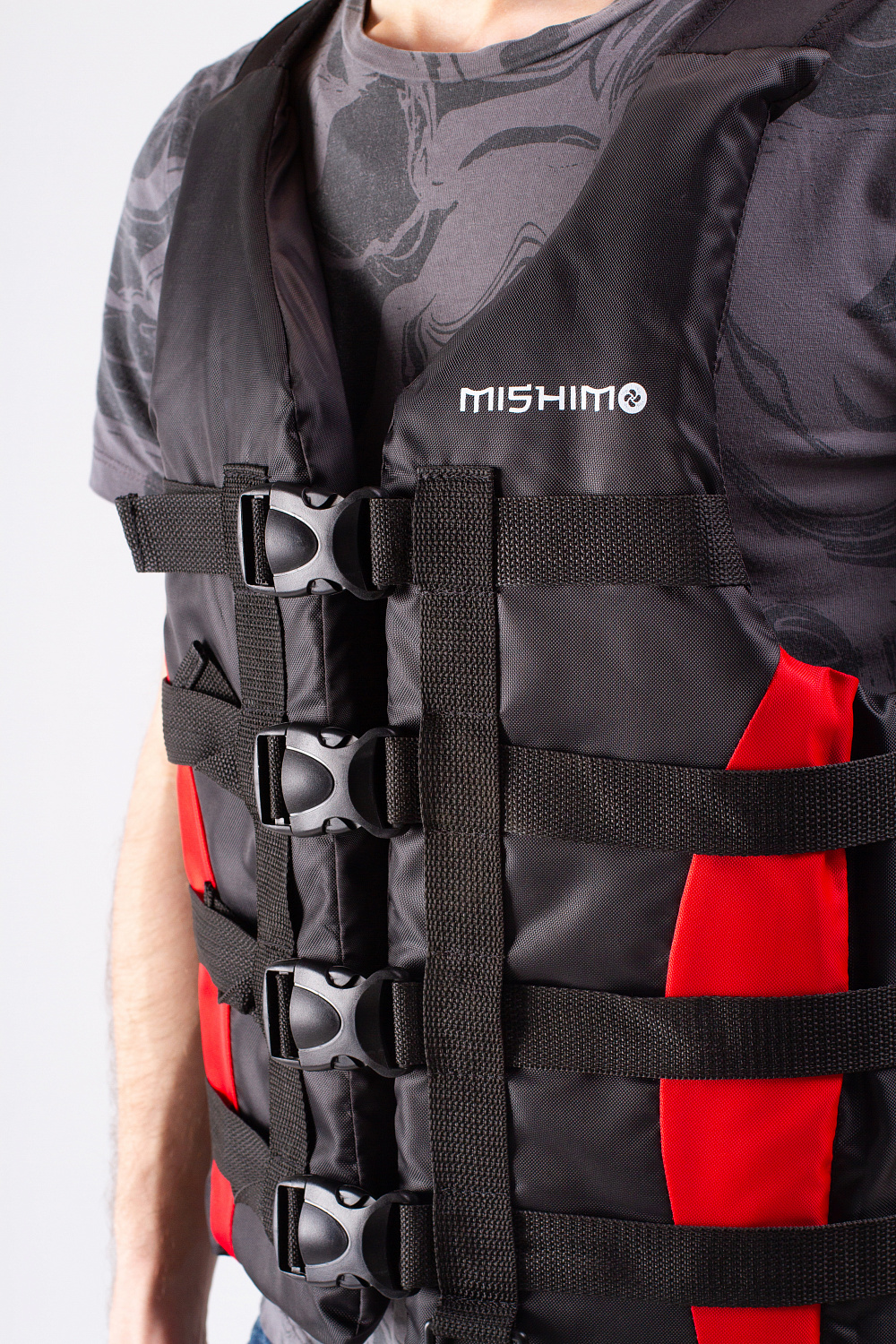 Жилет спасательный MISHIMO PRO Премиум качества Черно-красный в Владимире